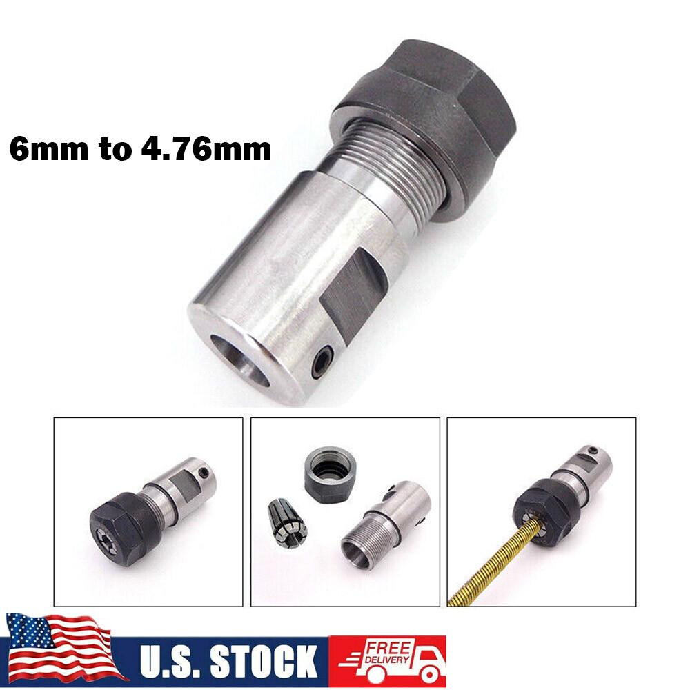 Flexible 4.76mm Shaft Coupling 6mm to 4.76mm 3/16″ Collet Joint for RC Boat