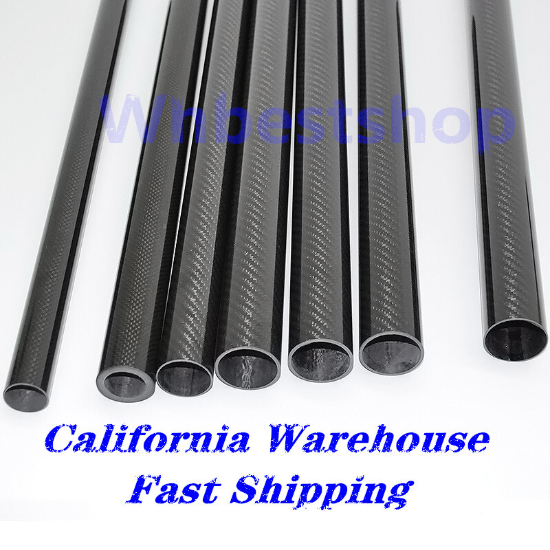 3k Carbon Fiber Tube/Pipe OD30MM x ID26MM 28MM L500MM Roll Wrapped 30×26 30×28