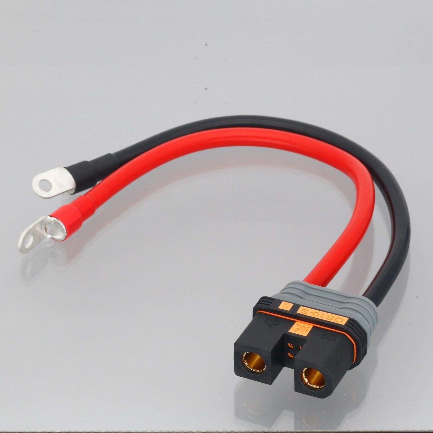 QS10 10mm Bullets Female to M6 Ring 110A Terminals Power Supply 6AWG 1FT Leads
