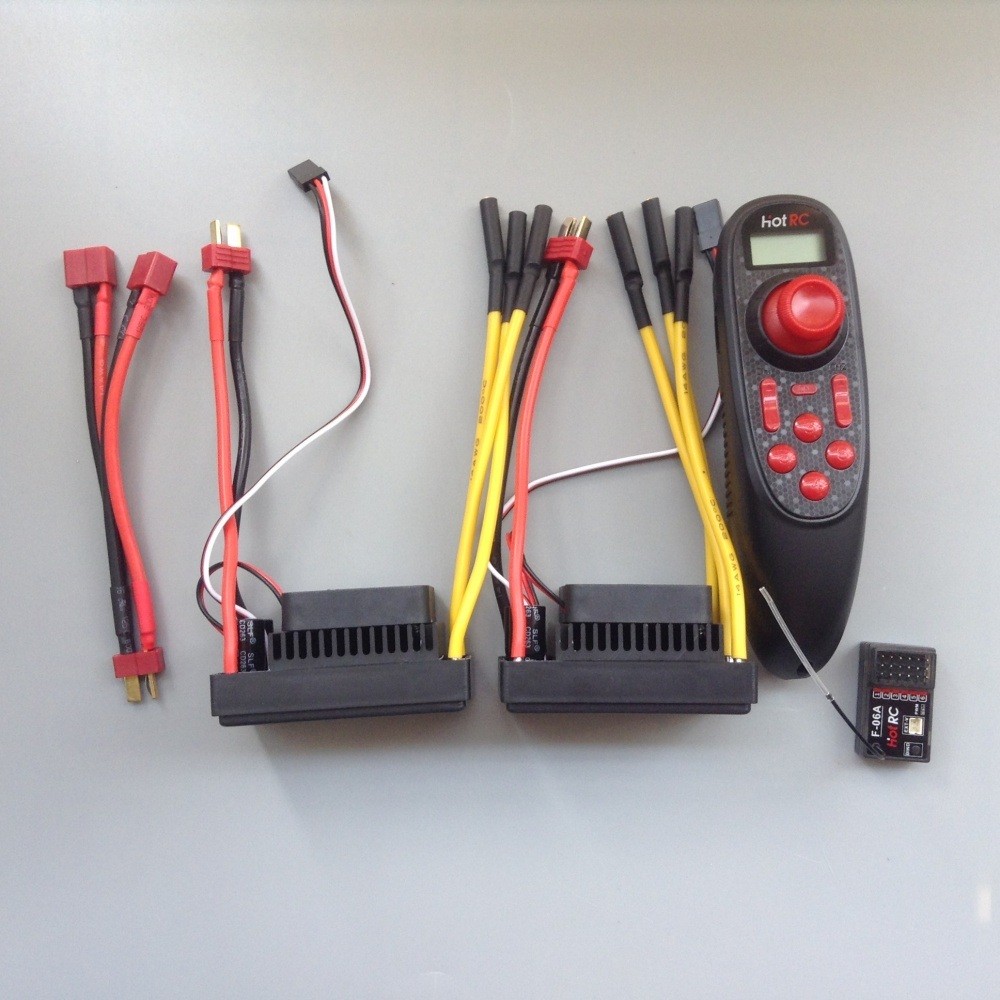 70A Bi-Directional ESC Pair 6-CH Radio Combo 2-6S Air-Cooled for RC Boat/Car/ROV