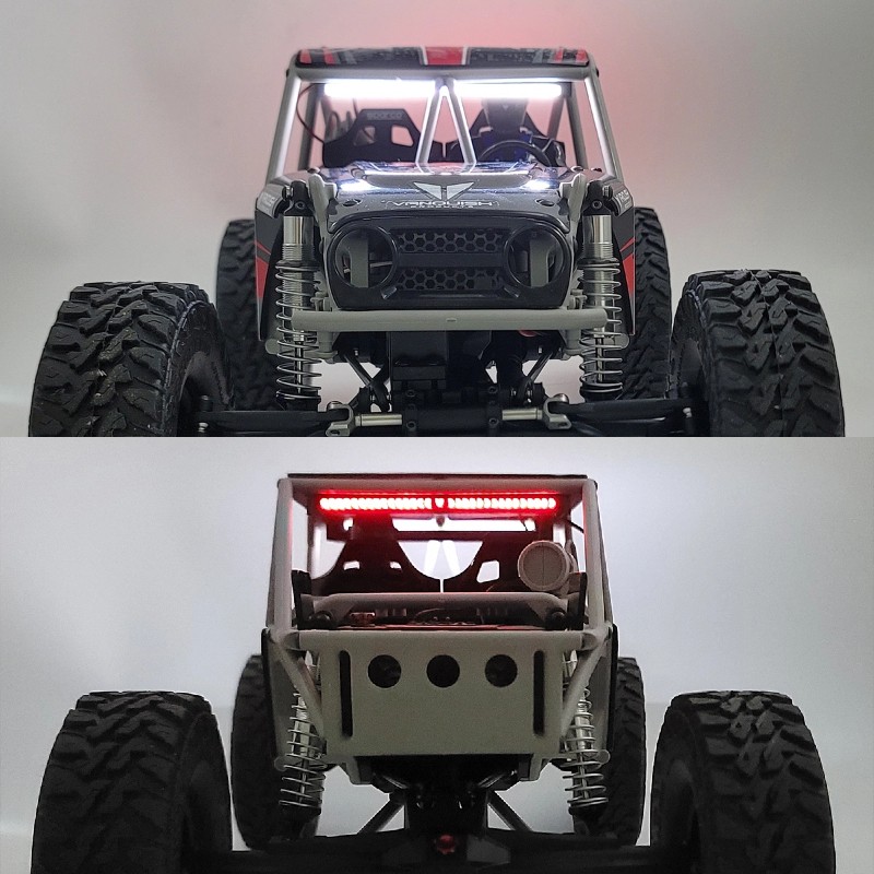 For Vanquish 1/10 H10 Optic RC Front & Rear Roof Lights Lamp Car Upgraded Parts