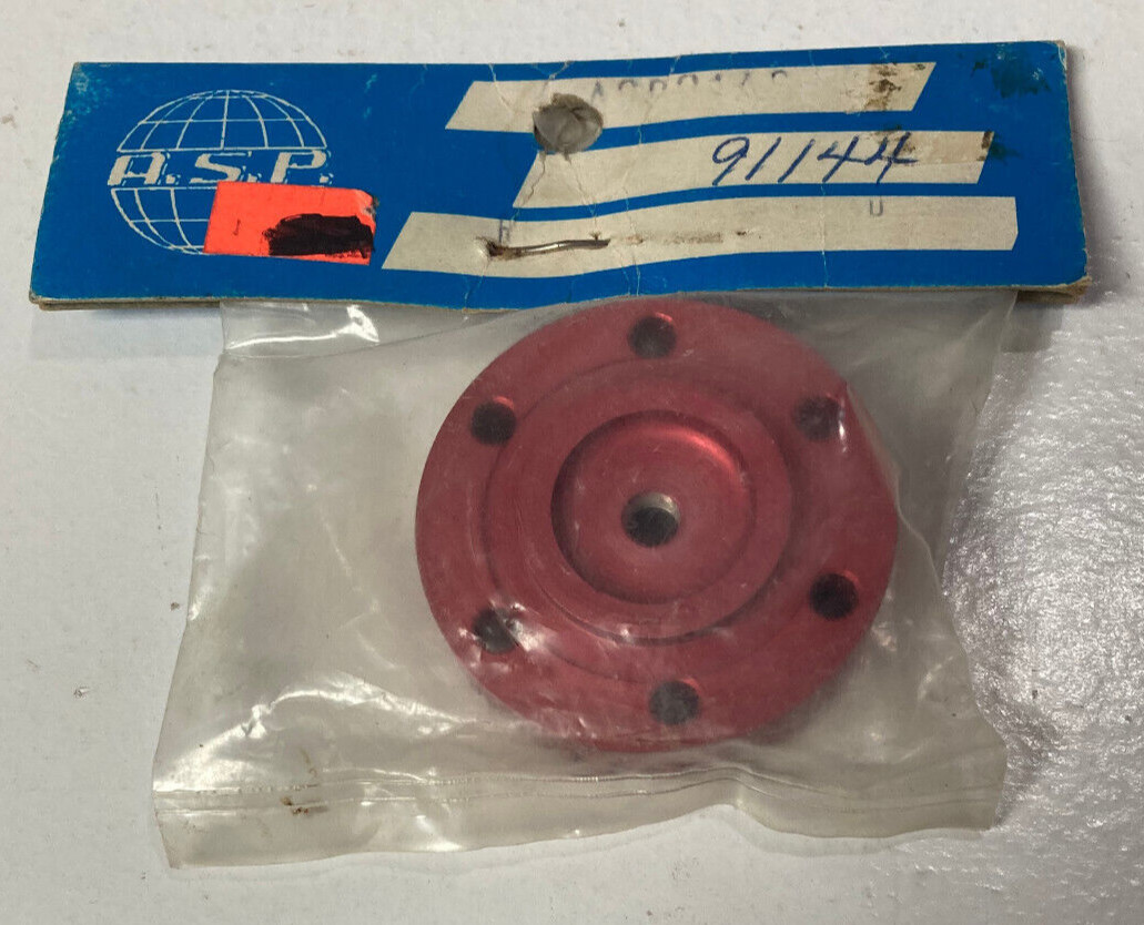 A.S.P. 91 Red Cylinder Head 91144 Round Vintage RC Radio Control Part NEW