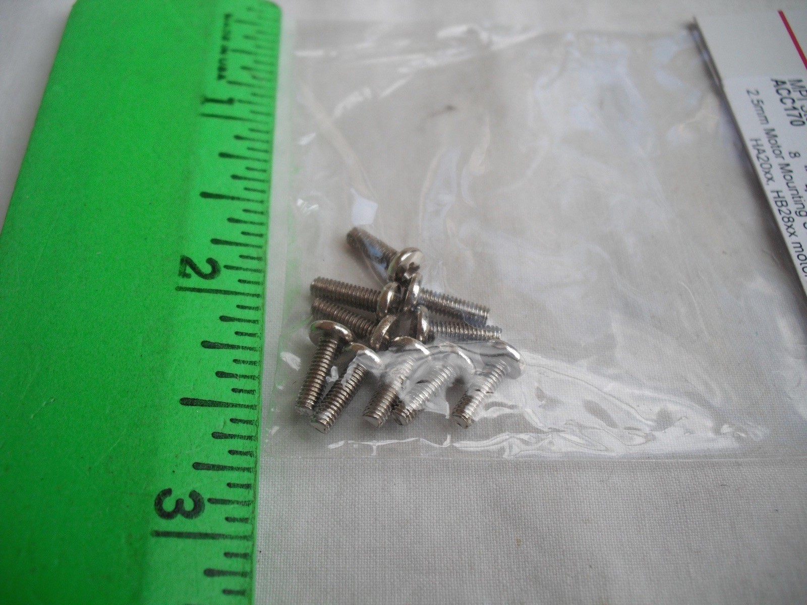 Lot of 2 Maxx Products Mpi ACC170,2.5mm Motor Mounting Screws,R/C Plane Airplane