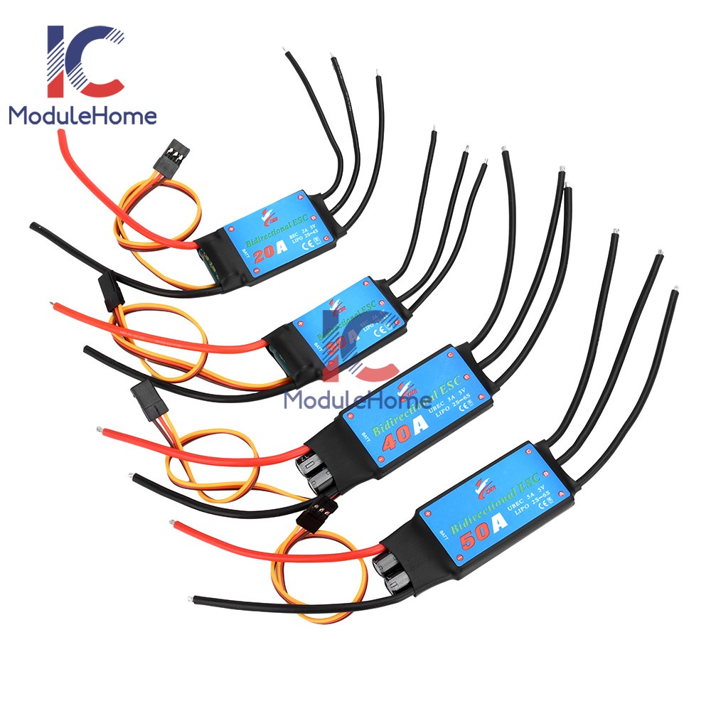 20A/30A/40A/50A Bidirectional Brushless ESC for Remote Control Ship Pneumatic