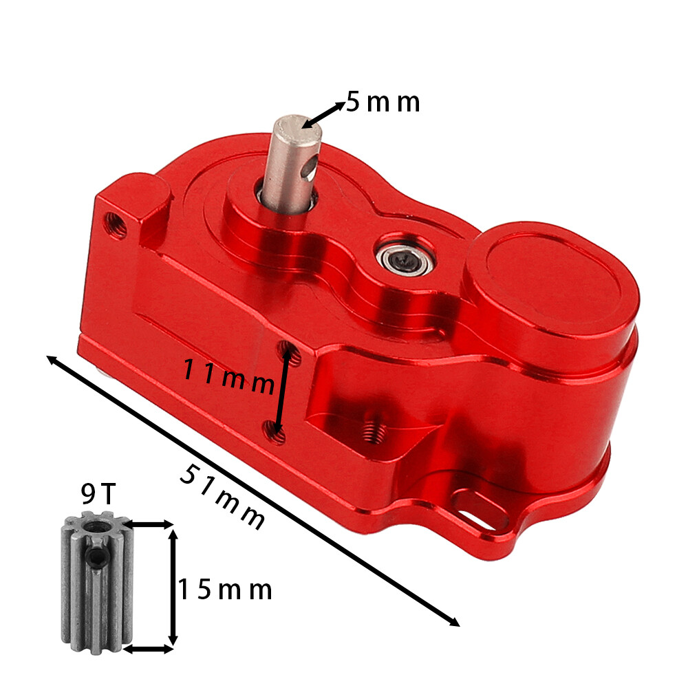LCG Chassis Transmission Gearbox W/ Skid Plate For 1/10 SCX10 Rc Crawler Upgrade