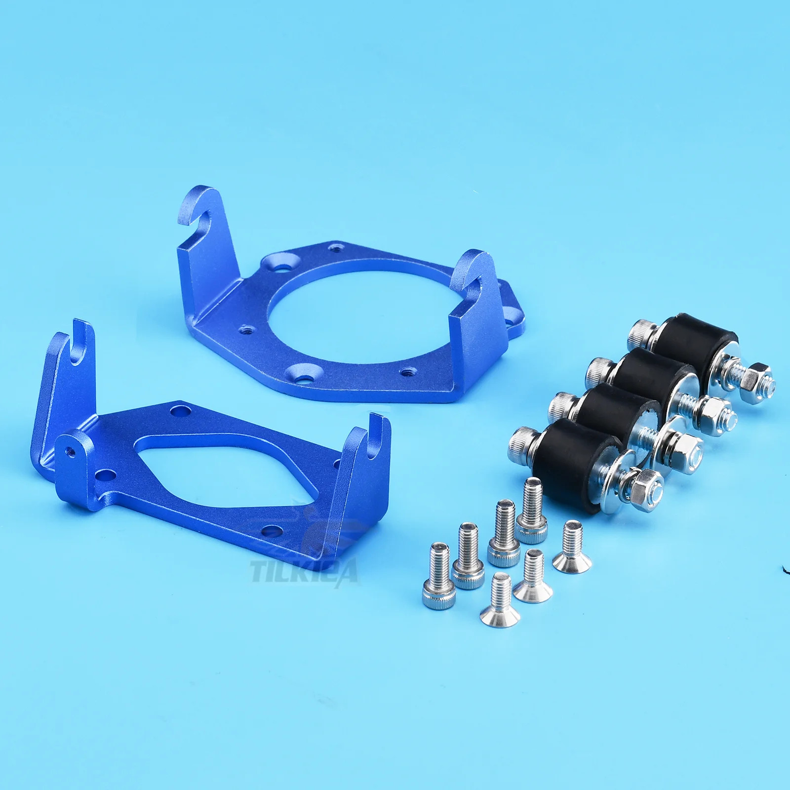 Aluminum Engine Mount Fixing Holder Rubber Shock RC Boat Gas Marine 26-30CC