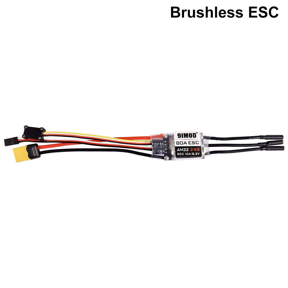 9IMOD AM32 80A Brushless BEC 5.2-8.2V for 1/8 1/10 RC Car Axial SCX10 TRX4 TRX6