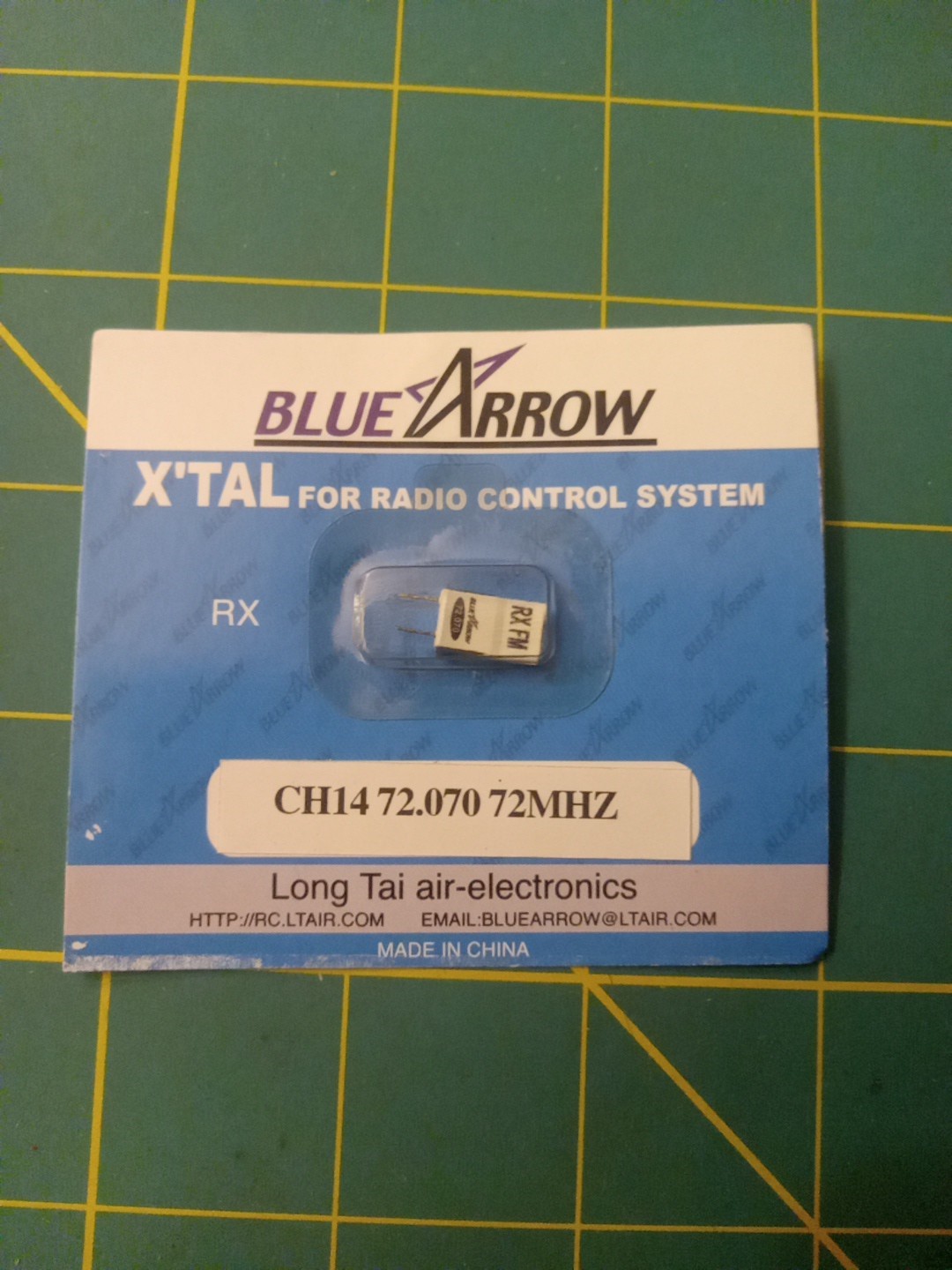 BLUE ARROW Micro FM Receiver Crystal: UM-5 72Mhz RX CH14 Frequency 72.070