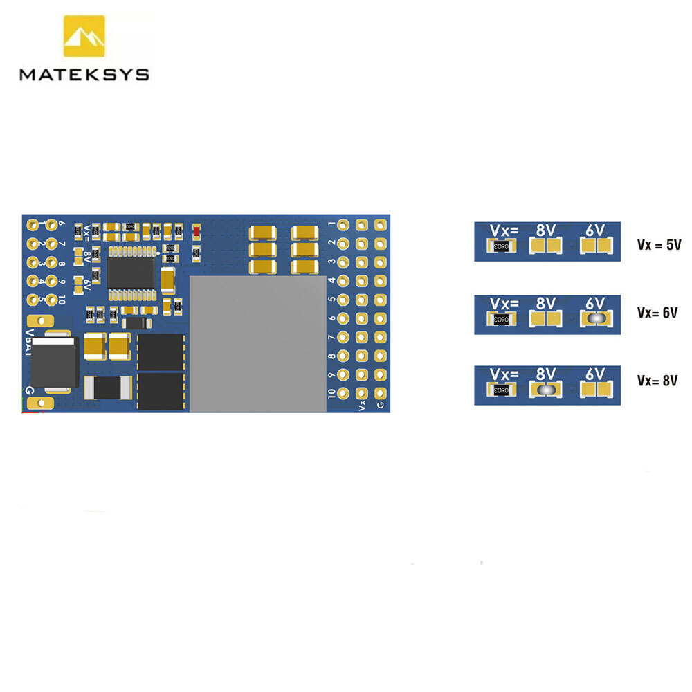 MATEK SVPDB-12S SERVO PDB + 12A BEC 9-55V TO 5/6/8V Power Distribution Board New