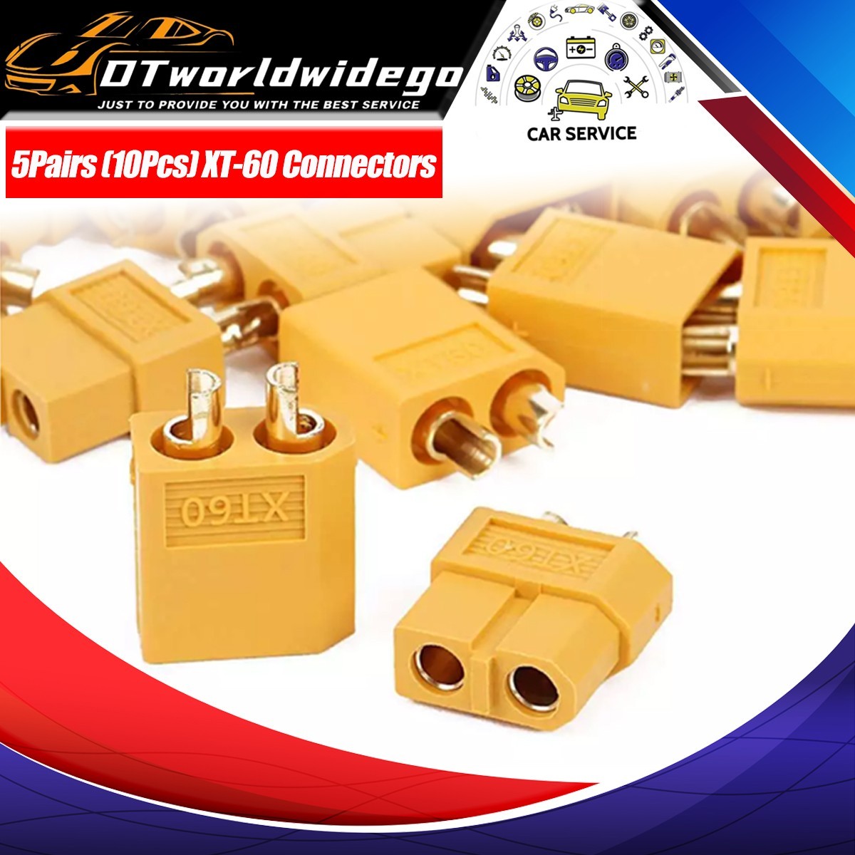 5Pairs XT60 Male Female Bullet Connectors Plugs For RC Lipo Power Battery DIY