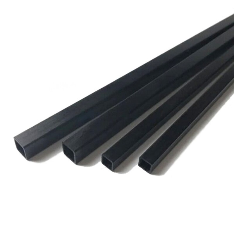 200/400mm Carbon Fiber Square Tube Pipe Inner Square Hole Pultruded For RC & DIY