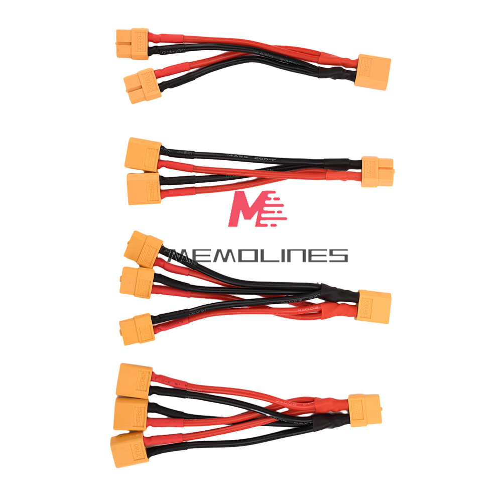 XT60 Connector Extension Lead Wire Male-Female 10cm 14AWG Silicone Wire for RC