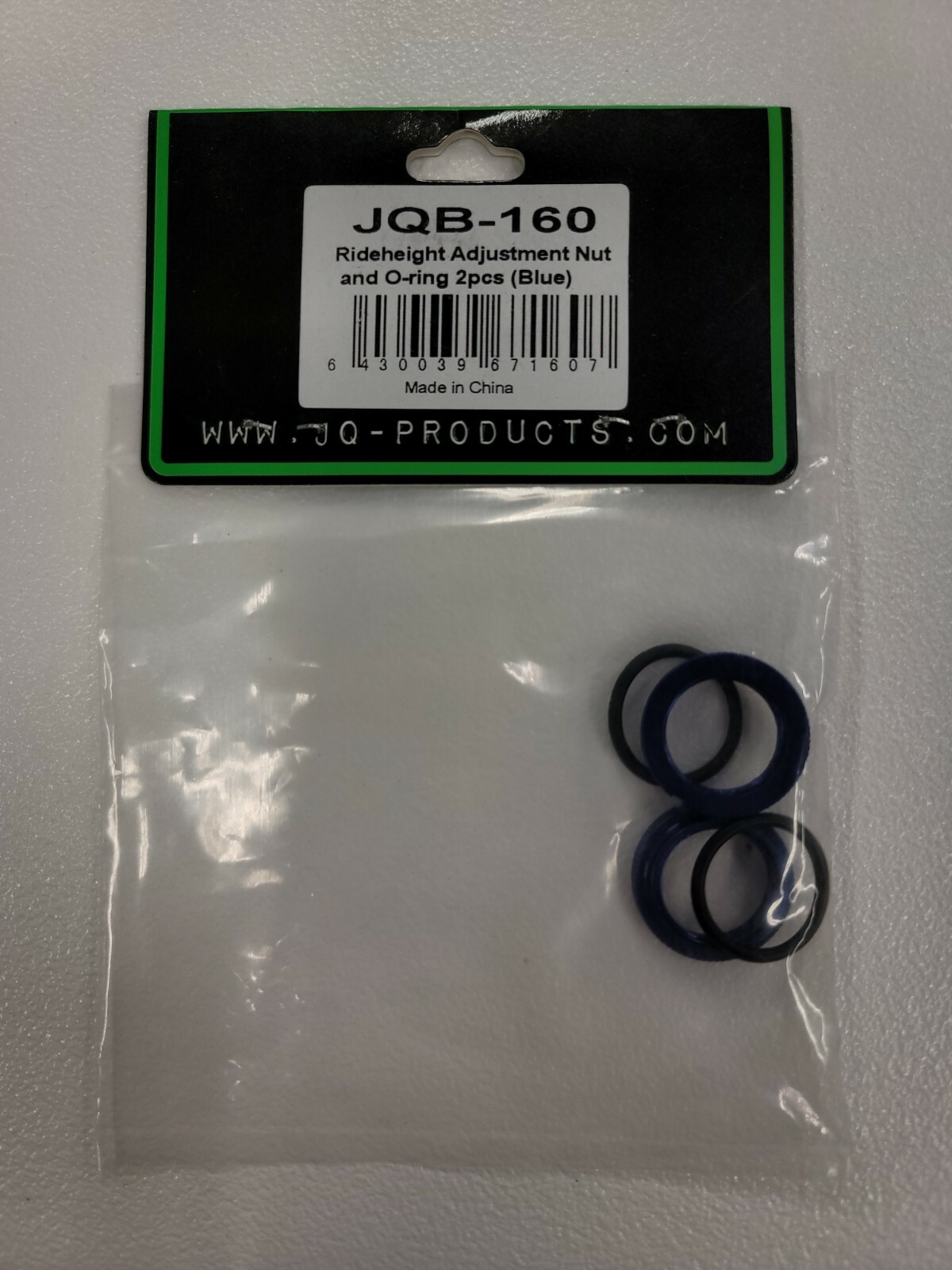 JQ Products JQB-160 Rideheight Adjusment Nut And Oring 2pcs Blue