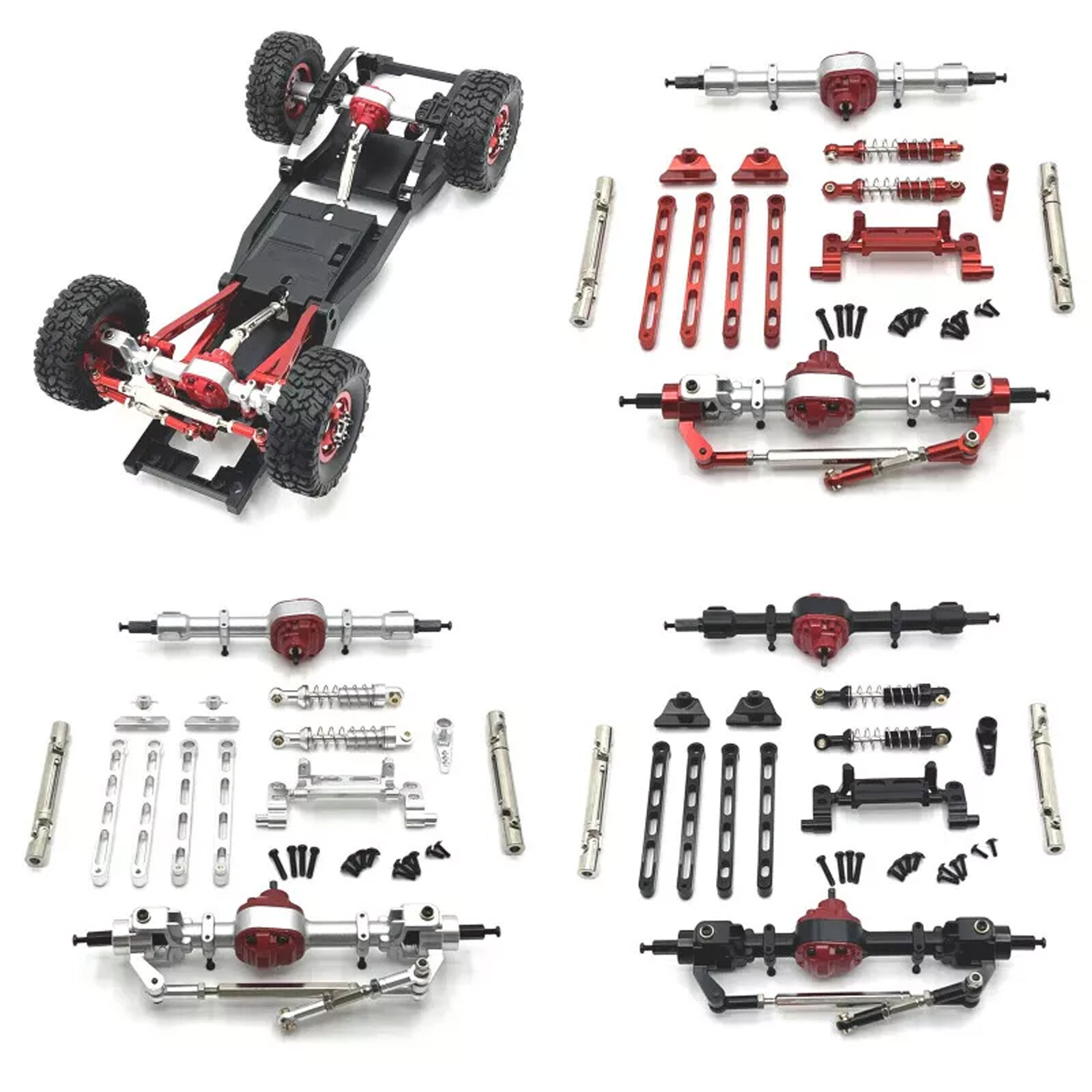 For 1/12 MN82 LC79 MN78 RC Upgrade Parts Full Car Metal Assembly Kit Replacement