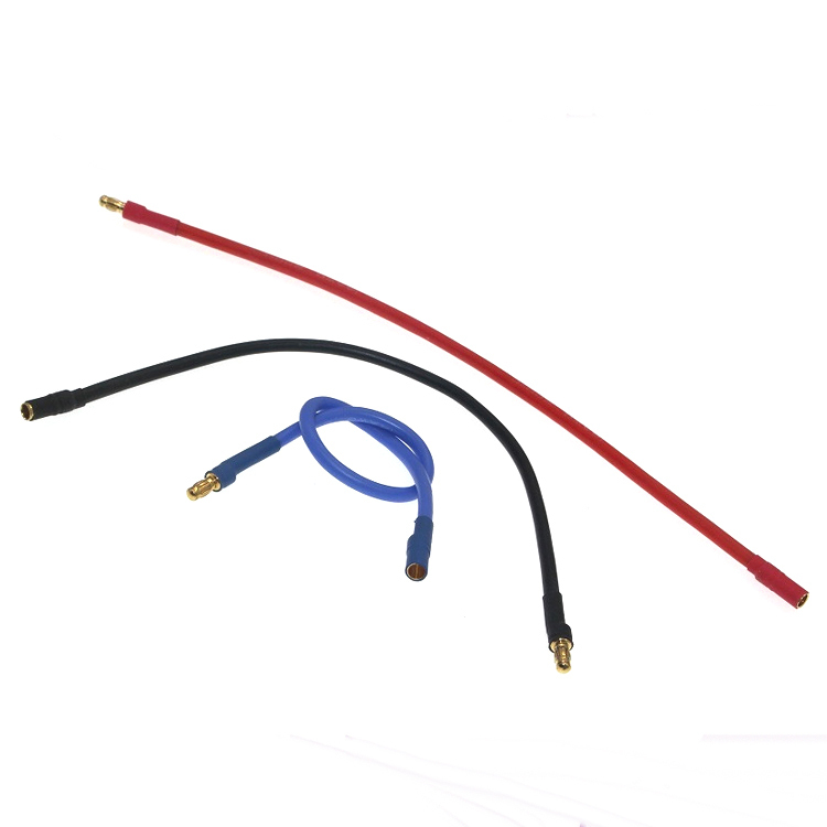 6pcs 3.5mm Gold Bullet Connector Extension Cable 14AWG fr RC Brushless Motor ESC