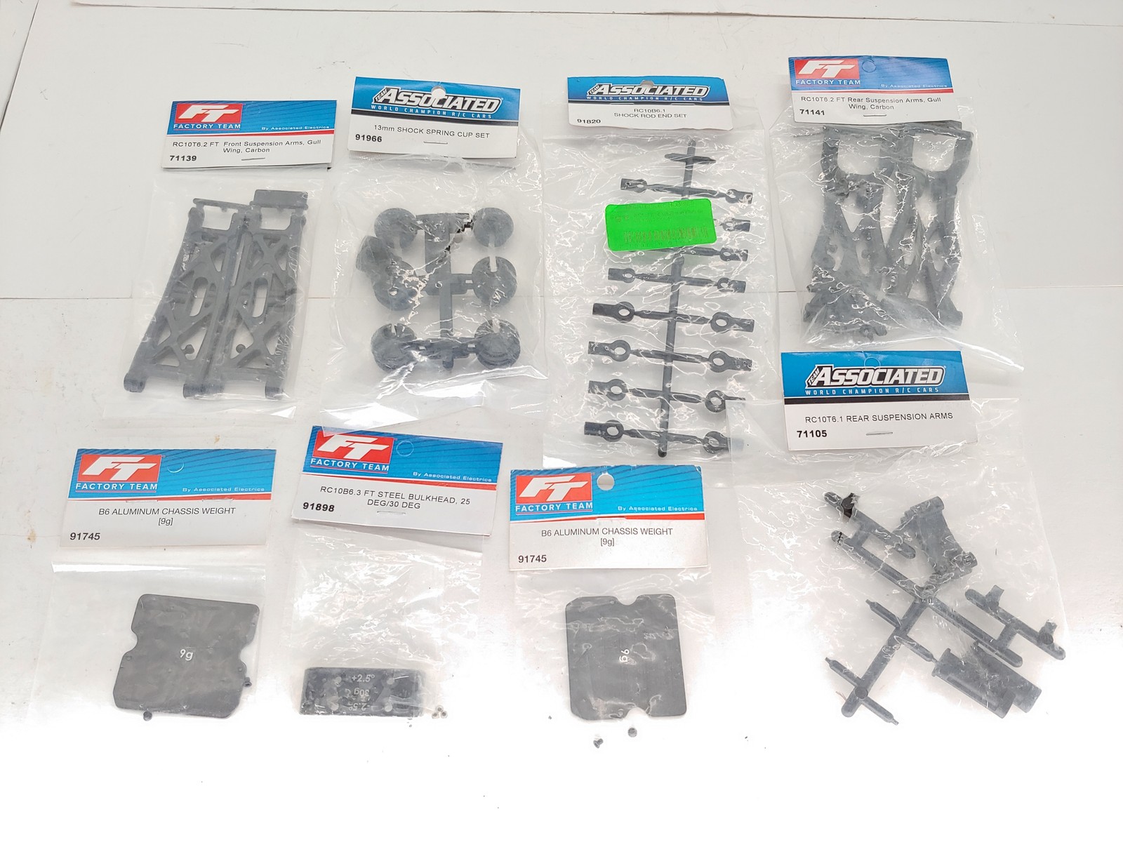 BIG LOT Team Associated RC10 T6 / B6 PARTS: Arms Spur Gear Ball Ends Bearings Sw