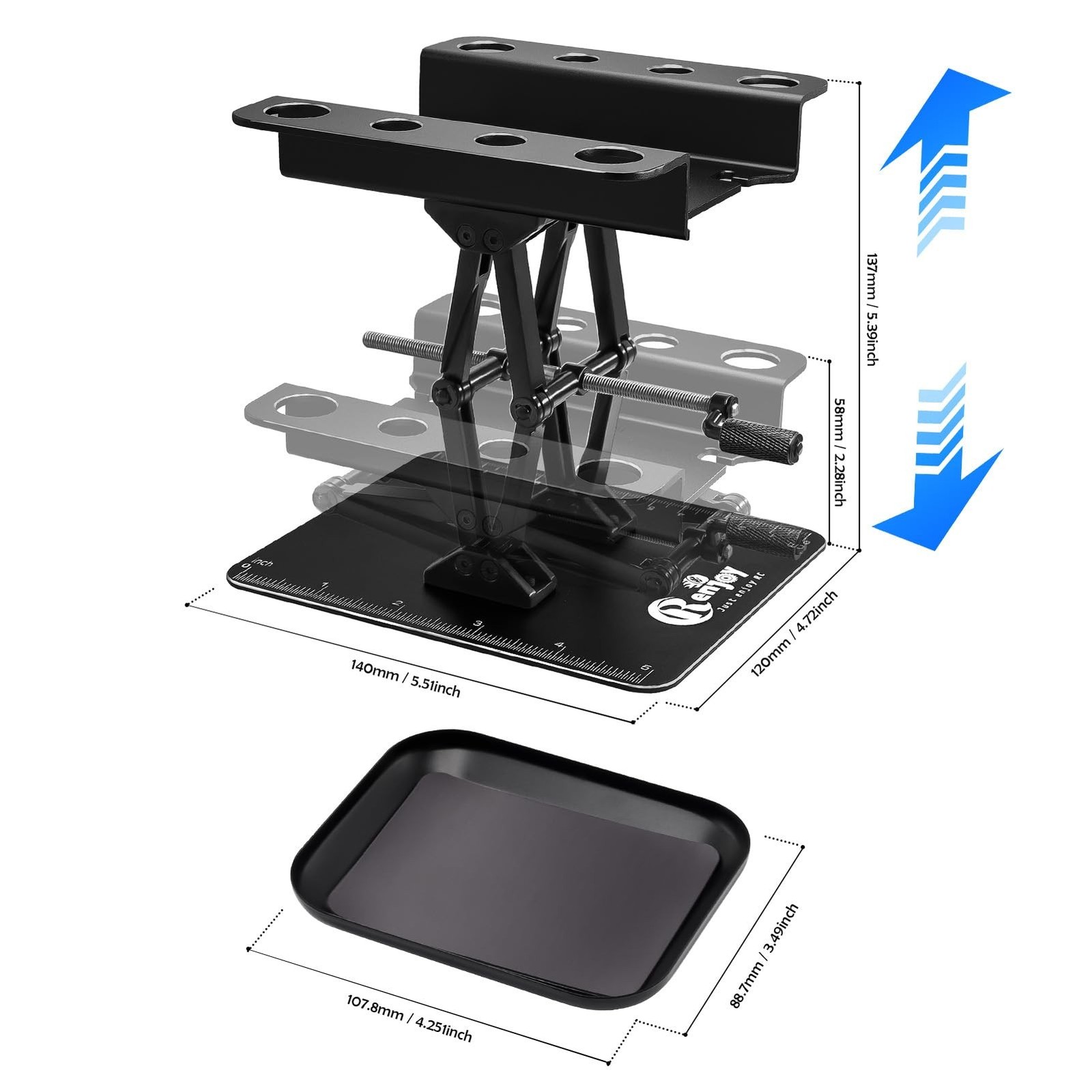 RC Car Work Stand Aluminum Repair Workstation Lift Lower with Screw Tray for …