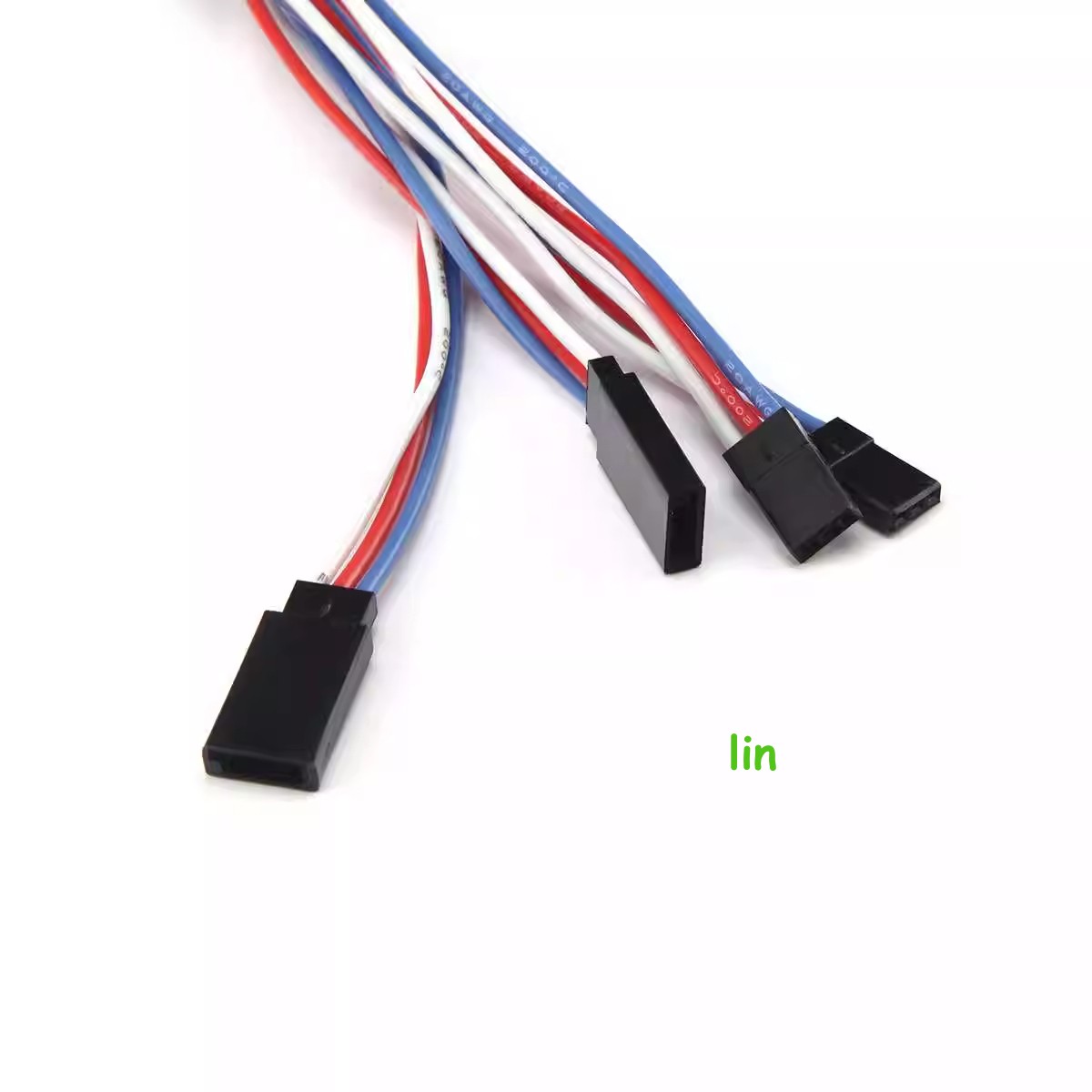 MPX 8-Pin Servo Extension Connectors 100AWG 2/3-Wire Fixed-Wing RC Aircraft