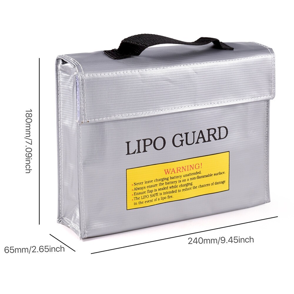 Portable LiPo Fireproof Explosion Proof Safety Bag for Battery and Storage