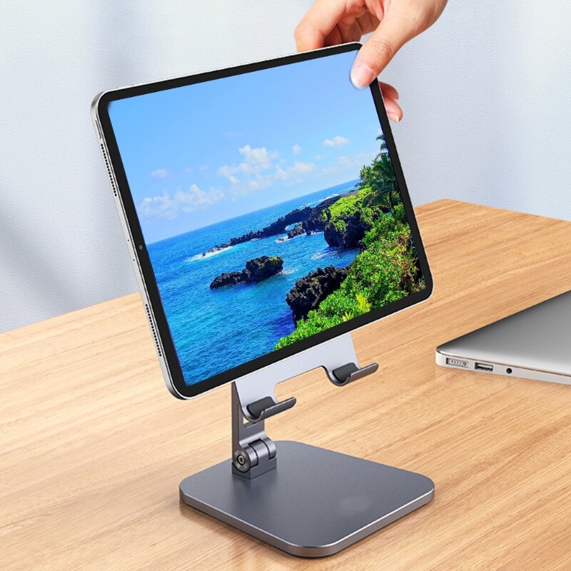 Desktop Tablet Stand Foldable Type Durable Adjustable Holder for Space-Saving