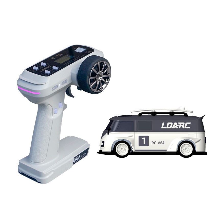 LDARC V64 1/64 RWD Race Van RV bus mini RC Car turbo full proportional Vehicles
