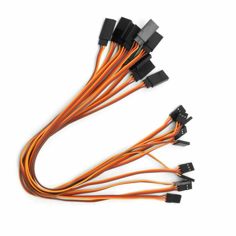 10Pcs 300mm Servo Extension Lead Wire Cable For RC Futaba JR Male to Female USA