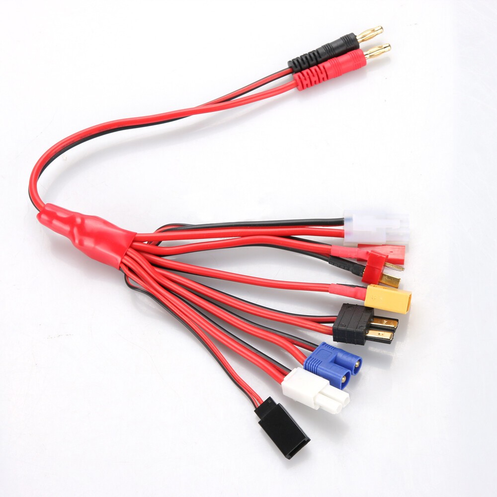 RC Lipo Battery Charger Adapter with 8IN1 Multi Plug Squid Charger Convert Cable