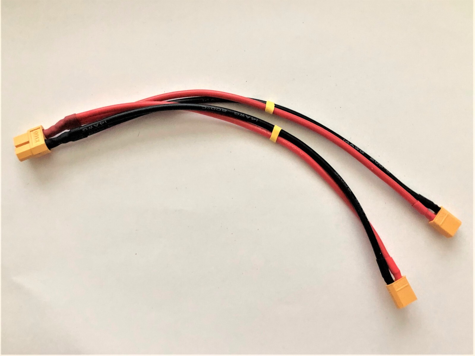 Parallel Adapter Female XT60 to 2 Male XT30 14,16,18 AWG 3″,10″,20″ Length