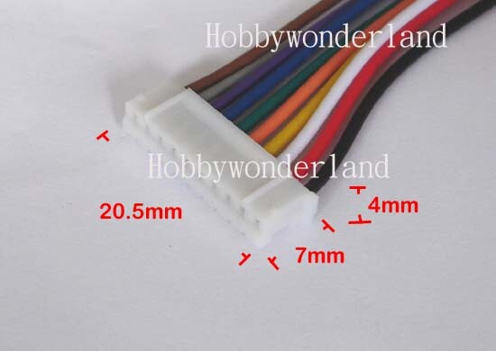 JST-PH 2.0mm 10-Pin female receptacle connector housing 30cm wire assembly 50pcs
