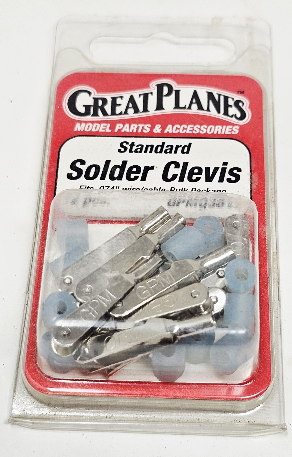 Great Planes Standard Solder Clevis GPMQ3811 .074 Wire 12pc NOS RC Airplane