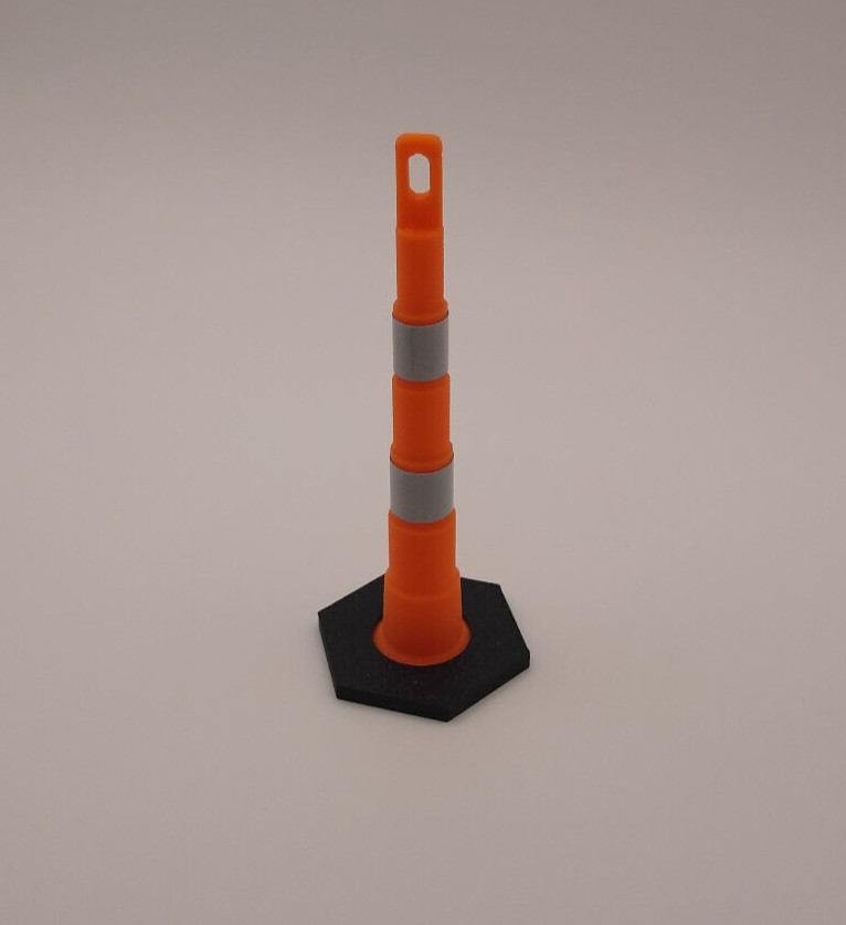 1:14 Scale Tall Construction Cone (Channelizer) &removable Black Base (Qty 10)