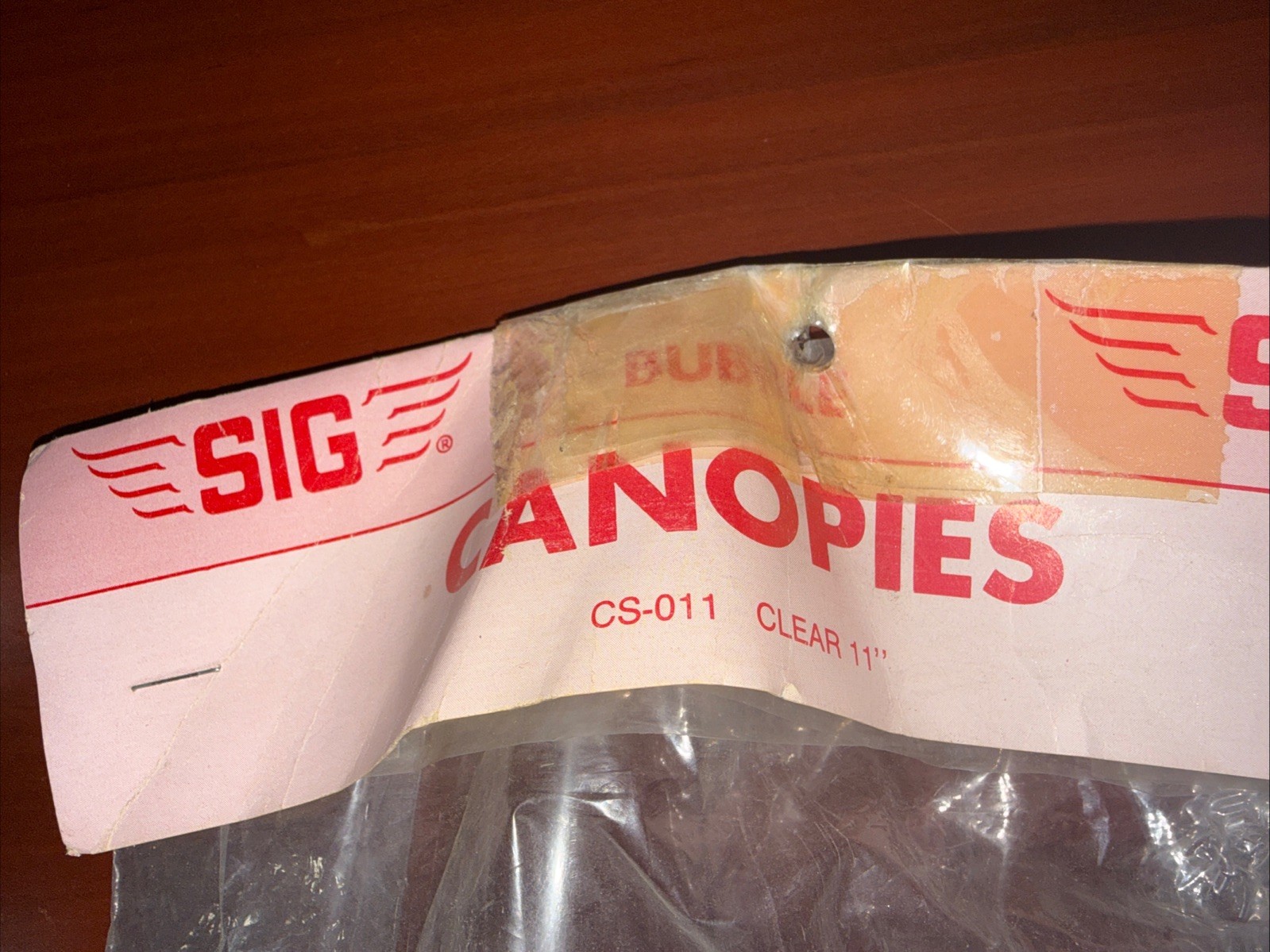 11in Sig Clear Plastic Canopy CS-011