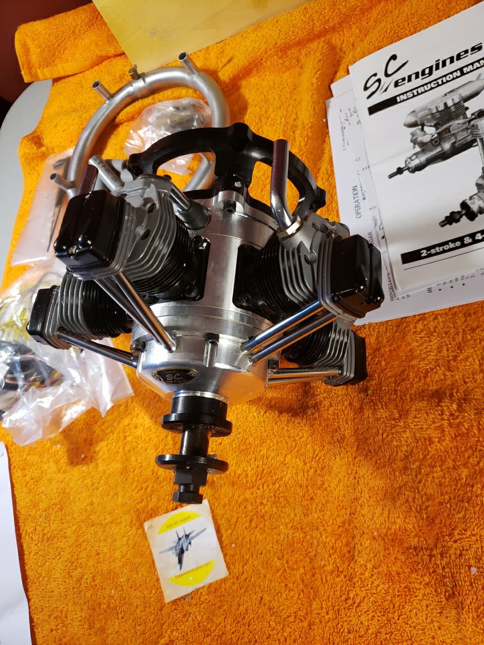 SC Engine – SC FS400AR – 5 Cylinder 64cc Size 4 Cycle RC motor – New – KIK25