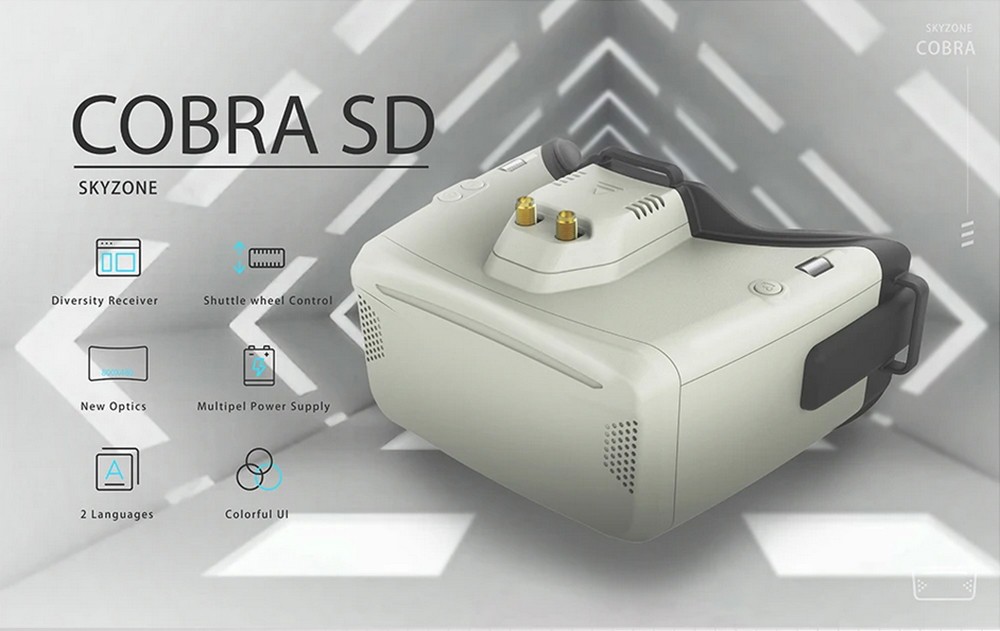 SKYZONE Cobra S / XV 2 800×480 4.3″Cobra / 1280×720 4.1″5.8G 48CH FPV Goggles