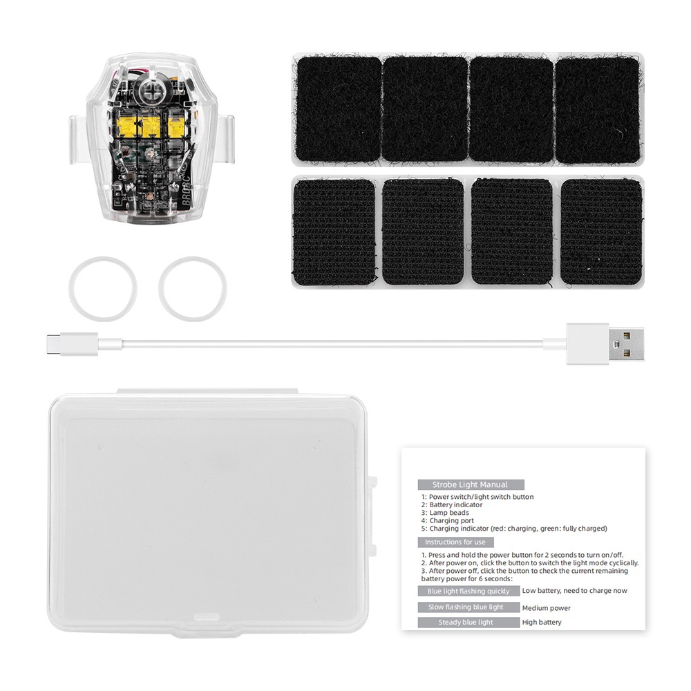 Rechargeable LED Strobe Signal Flashing Light For DJI Mini 3 Pro/Mini 2/Air 2S