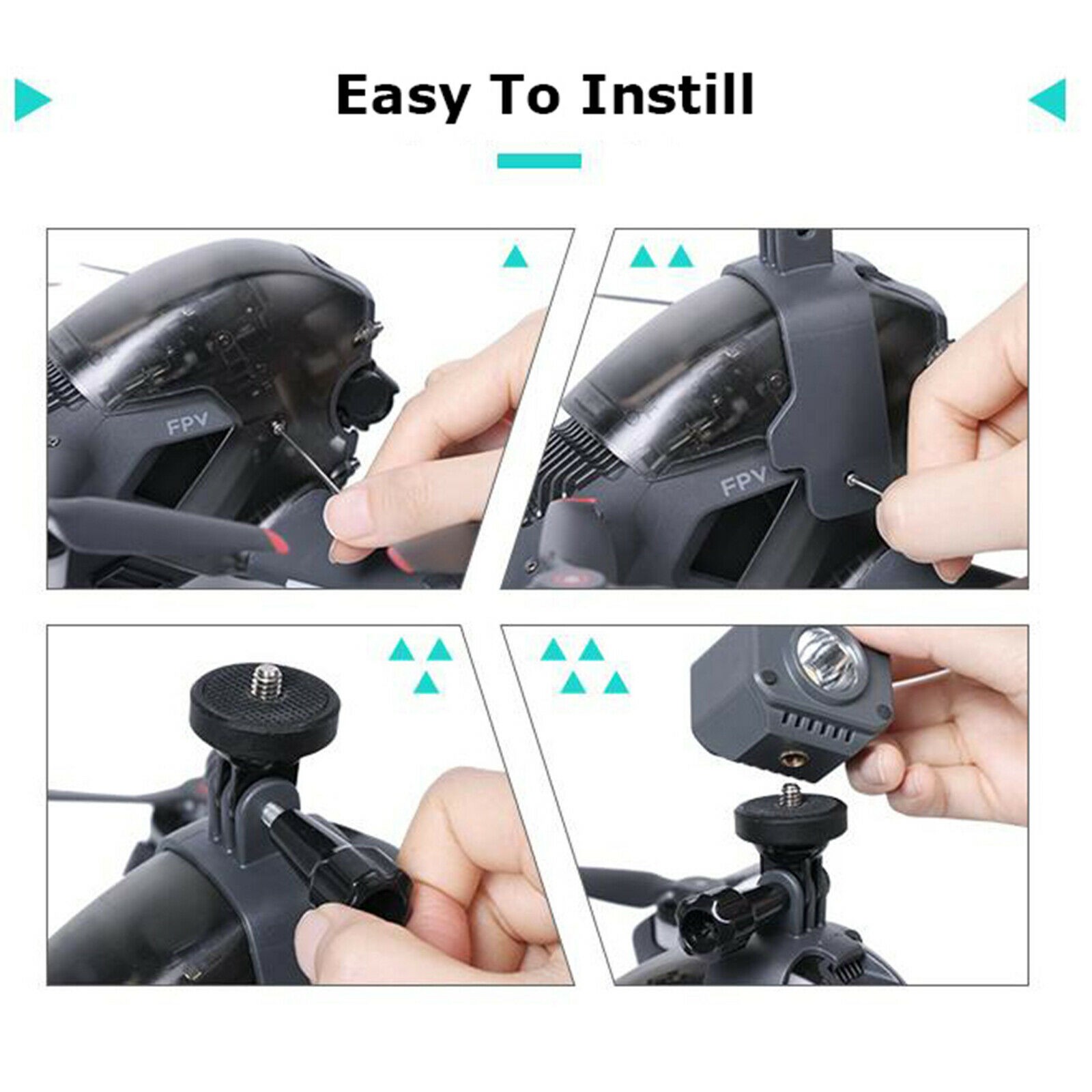 Plasitc Expansion Mount Bracket & Searchlight Kit For DJI FPV Drone Sunnylife