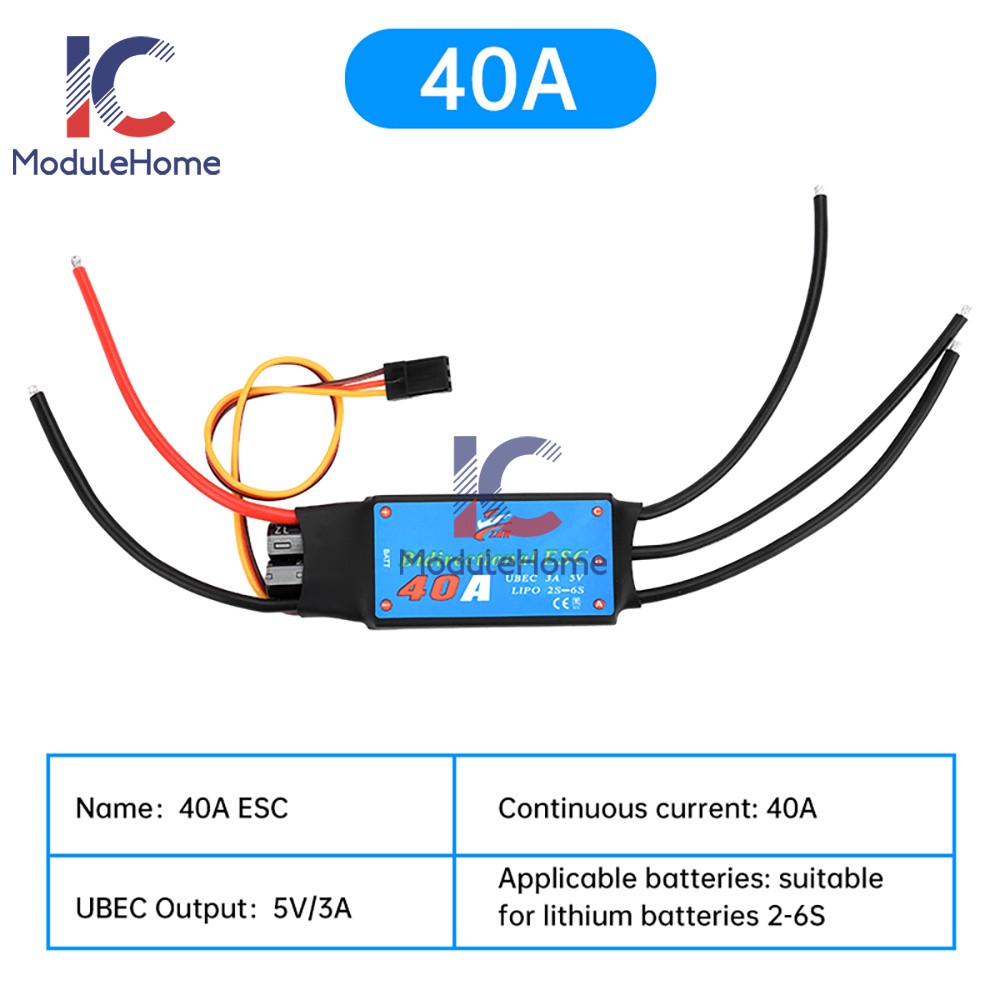 20A/30A/40A/50A Bidirectional Brushless ESC for Remote Control Ship Pneumatic