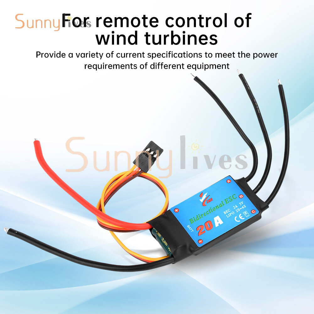 20A/30A/40A/50A Bidirectional Brushless ESC for Remote Control Ship Pneumatic