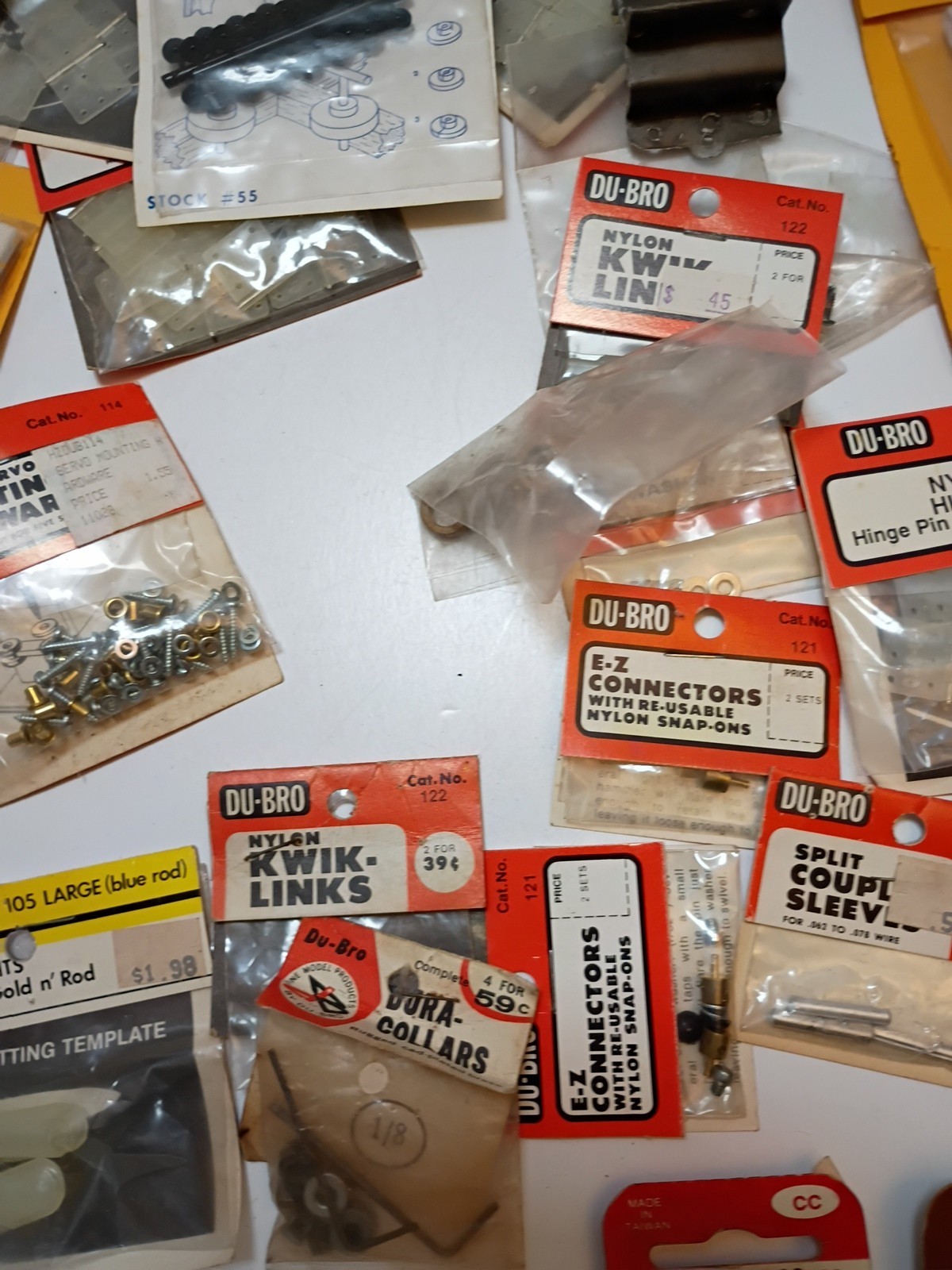 Vintage RC Model Airplane Parts Lot, Du-bro,Ernst,Sig,pylon,Granite,CB, etc