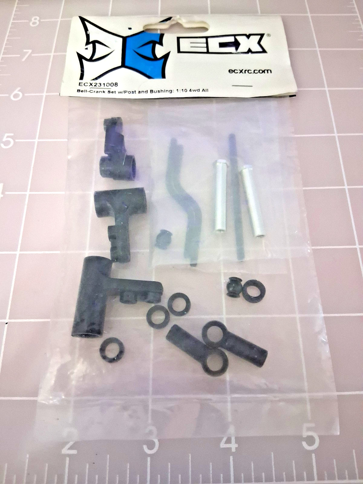 ECX RC ECX231008 Bell-Crank Set W/Post and Bushings 1/10 4WD All