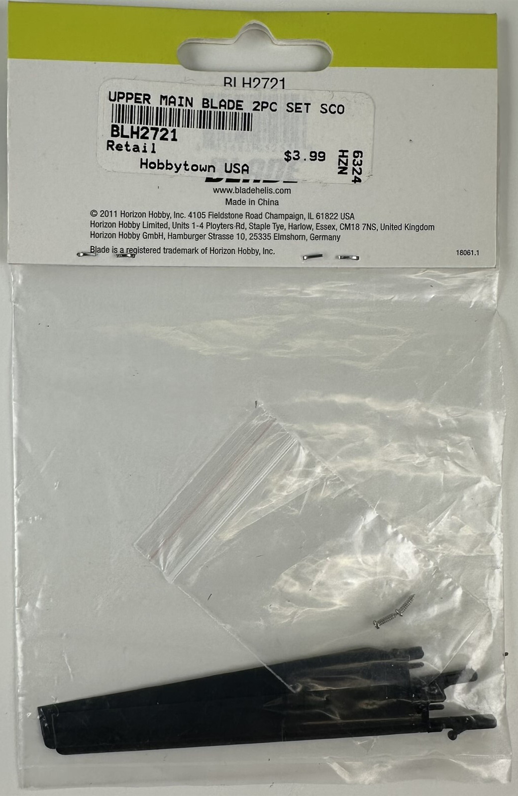 Blade BLH2721 Scout CX Upper Main Blade Set (1 Pair) New