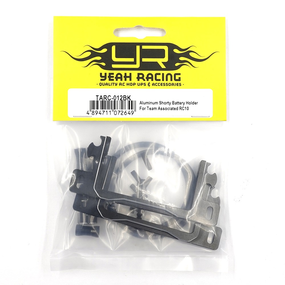 Yeah Racing Aluminum Shorty Battery Holder For Team Associated RC10 #TARC-012BK