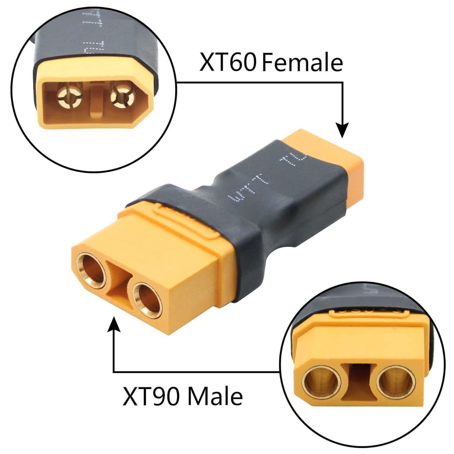 4pcs XT90 to XT60 Adapter Female Male Plug Connector for RC Battery Charger ESC