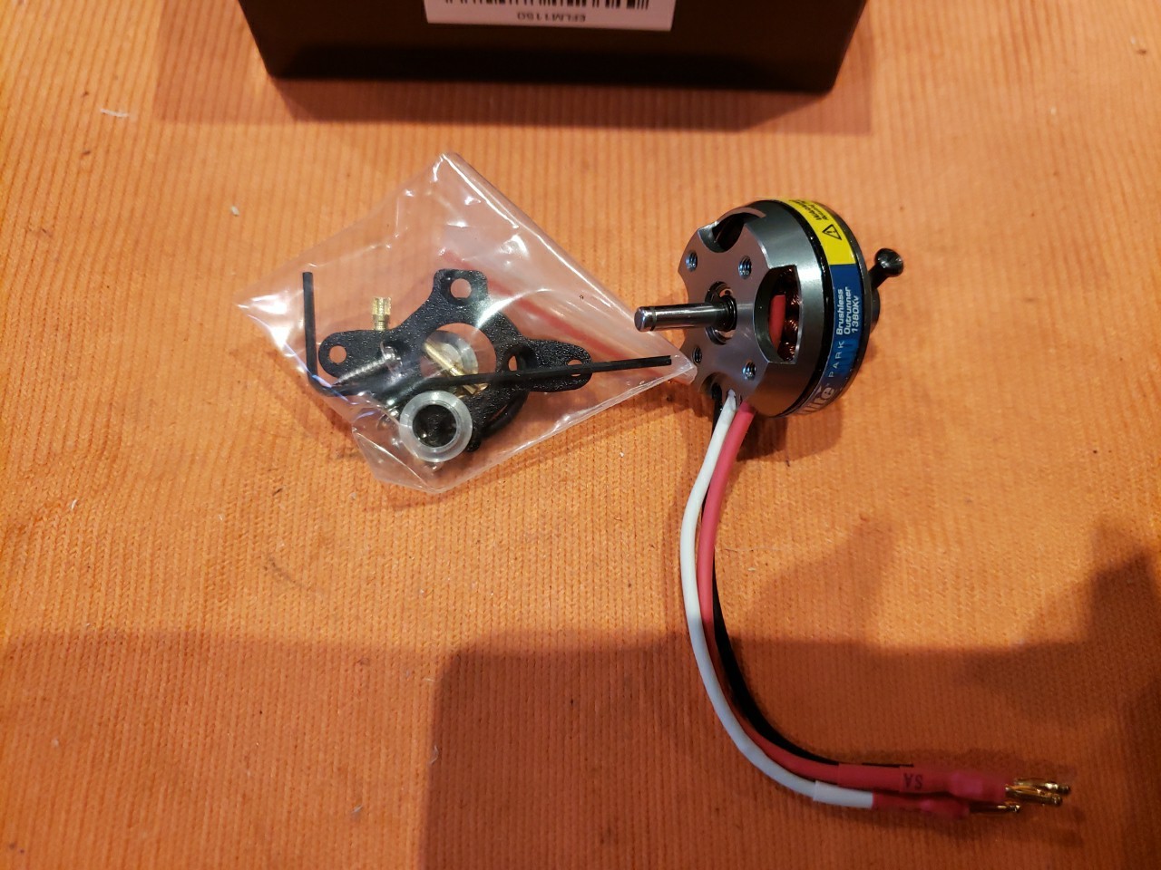 E-flite Brushless Outrunner Motor 1380Kv Park 300 – New – JT25 – Part EFLM1150
