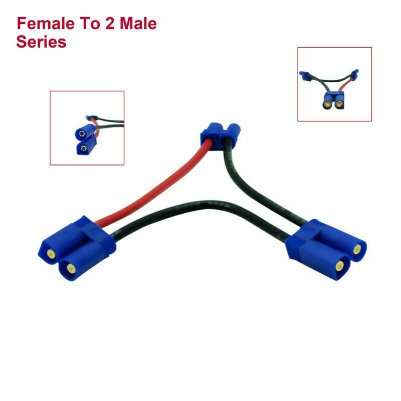 RC Lipo Battery Adapter Connector Series Parallel Cable XT60 Deans EC5 Tamiya US