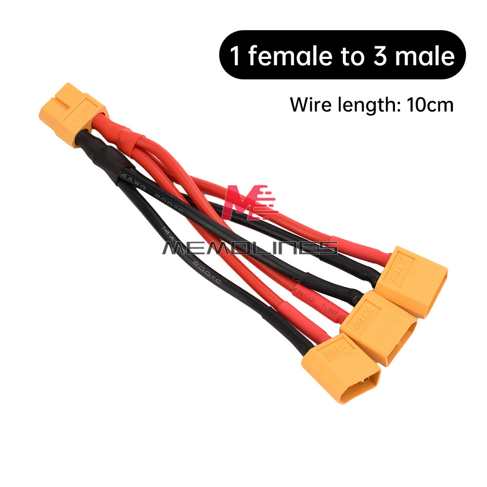 XT60 Connector Extension Lead Wire Male-Female 10cm 14AWG Silicone Wire for RC