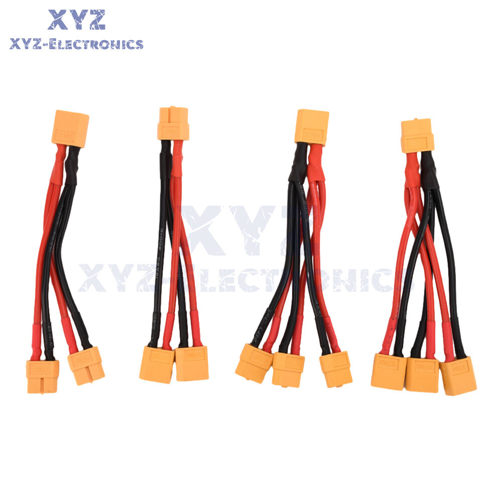 1pc XT60 Male/Female Cable Parallel Battery Connector 14AWG Silicone Wire for RC
