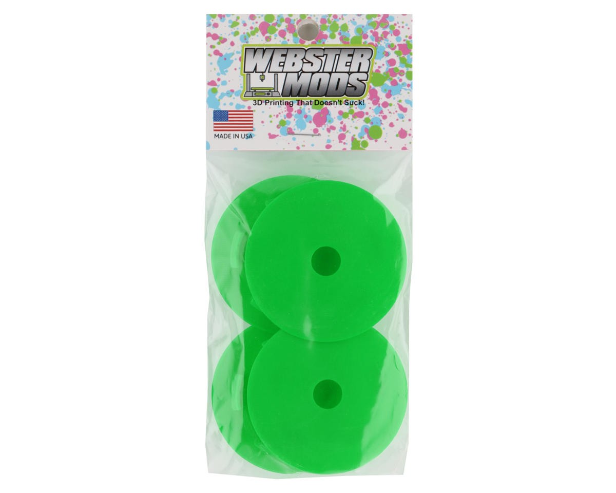 Webster Mods Split Spoked Wheel Mud Plugs for Traxxas Slash (Green) (4)