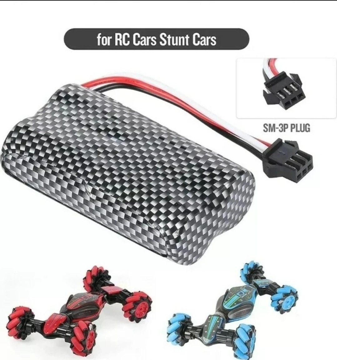 7.4V 18650 Li-io Rechargeable Battery (1500mAh) for RC Cars Stunt RC Cars Toys