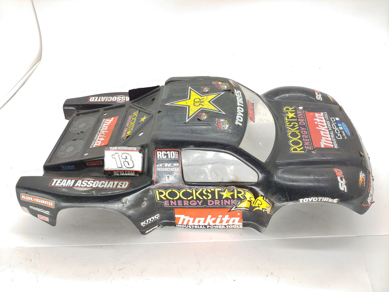 Used/Bashed: Rare Team Associated SC10 2wd Race Replica Rockstar Energy Body